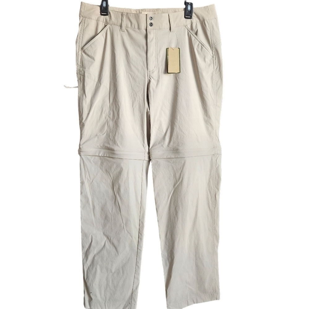 Ultimate Terrain Womens Size 12 Flat Front Hiking Convertible Zip Off Pants. NWT
